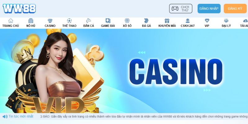 Sảnh live casino KUBET